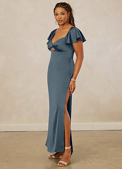 Christian Siriano Bridal for Azazie 1005 Bridesmaid Dresses Twilight Sheath Sweetheart Neckline Stretch Satin Dress image11
