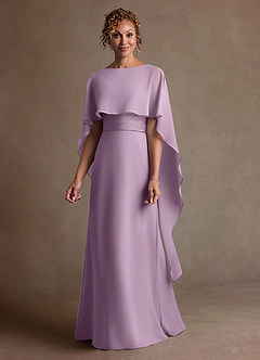 Azazie Marilla Mother of the Bride Dresses Wisteria A-Line Pleated Chiffon Dress image4