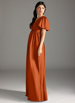 Azazie Verna Brautjungfernkleider für Schwangere A-Linie Gestreift Stretch-Satin Bodenlänge Kleid image7