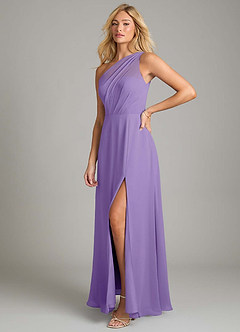 Azazie Phaedra Bridesmaid Dresses Tahiti A-Line One Shoulder Chiffon Dress image5