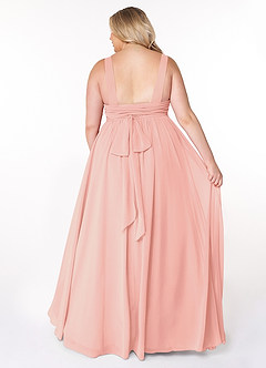 Azazie Kora Bridesmaid Dresses Rosette A-Line Pleated Chiffon Dress image8