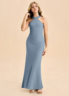 Azazie Doretta Junior Klä av Tubklänning i Chiffong Plisserad image3