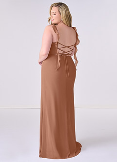 Barbie ♥ Azazie Bridesmaid Dresses Bronzer Mermaid Corset Chiffon Dress image8