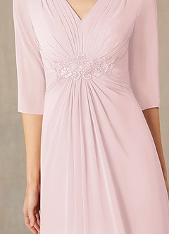 Azazie Yessica Abiti per la Madre della Sposa Abito A-Line in Chiffon Lustrini Rosa Rossore image3