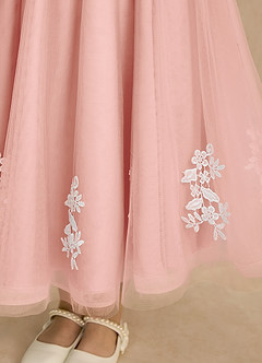 Azazie Rylie Flower Girl Dresses Rosette A-Line Lace Tulle Dress image7