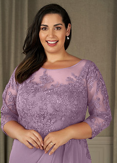 Azazie Calanthe Mother of the Bride Dresses Wisteria A-Line Scoop Chiffon Dress image8