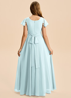 Azazie Cady Junior Mist A-Line Pleated Chiffon Dress image2
