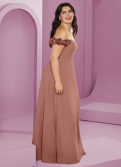 Barbie ♥ Azazie Bridesmaid Dresses Cedar Rose A-Line Off the Shoulder Chiffon Convertible Dress image15