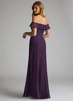 Azazie Sophie Bridesmaid Dresses Plum A-Line Off the Shoulder Chiffon Convertible Dress image5