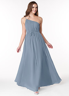 Azazie Hoya Final Sale Flowy One Shoulder Chiffon Bridesmaids Dress image5