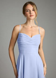 Azazie Ayla Abiti da Damigella Abito A-Line in Chiffon Scollo a Cuore Ghiaccio image5