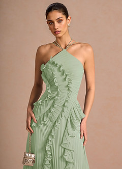 Maxi jurk Hatsu Licht Groen image5