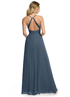 Azazie Davis Bridesmaid Dresses Neptune A-Line V-Neck Chiffon Dress image5