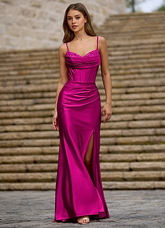 Glow Rose Silk-like Satin Prom Dress image5