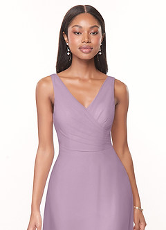 Azazie Nala Bridesmaid Dresses Wisteria A-Line Pleated Chiffon Dress image4