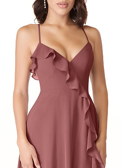 Azazie Tarni Bridesmaid Dresses Amethyst A-Line Chiffon Dress image5