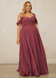 Christian Siriano Bridal for Azazie 1013 Bridesmaid Dresses Merlot A-Line Off the Shoulder Chiffon Dress image10