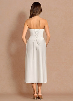 Xarisse White Midi Dress image2