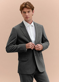 front William Holzkohle Anzugjacke