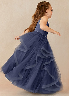 Azazie Sofia Flower Girl Dresses Stormy A-Line Beaded Tulle Dress image3