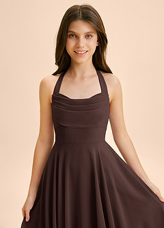 Azazie Kady Junior Ganache A-Line Sweetheart Neckline Chiffon Dress image6
