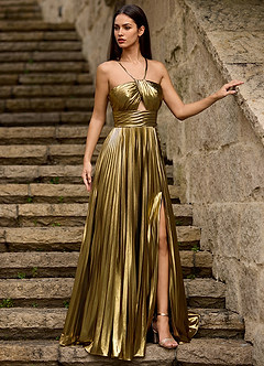 Foil Or Robe de bal métallique image3