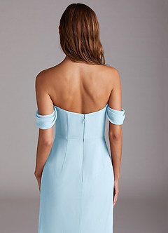 Azazie Saige Bridesmaid Dresses Sky Blue A-Line Off the Shoulder Chiffon Convertible Dress image6