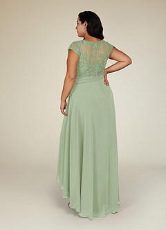 Azazie Irmeli Mother of the Bride Dresses Dusty Sage A-Line Lace Chiffon Dress image9