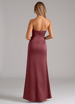 Azazie Johana Jurken voor bruidsmeisjes Converteerbaar Jurk van Stretch Satijn met Zeemeermin Off the Shoulder Woestijnroos image7