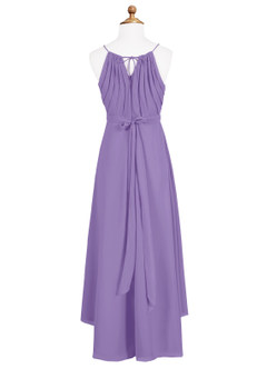 Azazie Oaklynn Junior Robe Trapèze en Mousseline de soie Plissée Tahiti image7