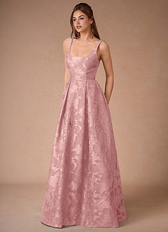 Althea Coral Pink Tie-Back Maxi Dress image3