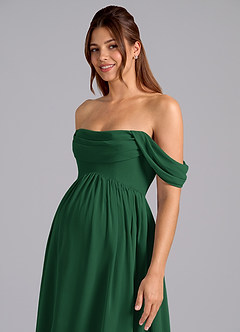 Azazie Saige Maternity Bridesmaid Dresses A-Line Pleated Chiffon Floor-Length Dress image6