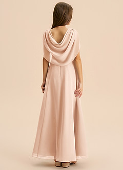 Azazie Lambie Junior English Rose A-Line Pleated Chiffon Dress image1