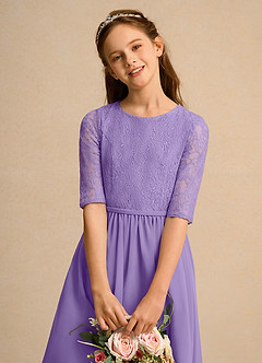 Azazie Pippin Junior Formal Flower Girl Klänningar Klä A-Line i Spets image5