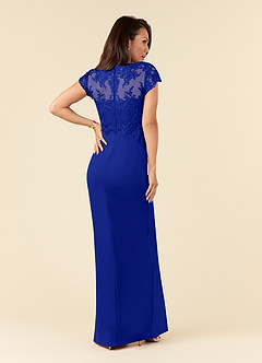 Azazie Carmen Mère de la mariée Robes Robe Fourreau en Dentelle Bleu Roi image3