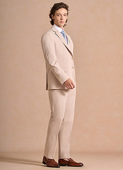 front Carter Solbränna 3-delad kostym i bomull och linneblandning