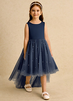 Azazie Bell Flower Girl Klänningar Klänning Balklänning i Tyll Rosett image6