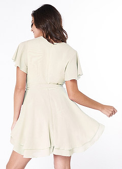 Downright Darling Ivory Ruffled Short Sleeve Mini Dress image2