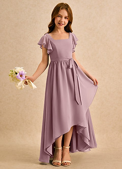 Azazie Milly Girls Formal Flower Girl Klänningar Klä A-Line i Chiffong Plisserad image1
