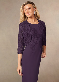 front Azazie Ainsling Lace Wrap