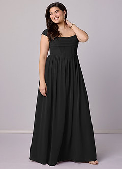 Barbie ♥ Azazie Bridesmaid Dresses A-Line Corset Chiffon Floor-Length Dress image11