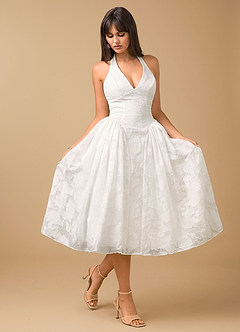 Illyne White Midi Dress image7