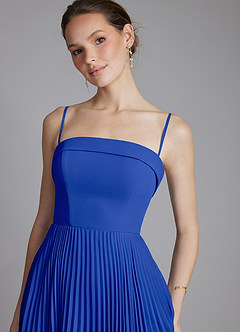 Azazie Mariana Bridesmaid Dresses Royal Blue A-Line Strapless Chiffon Dress image4
