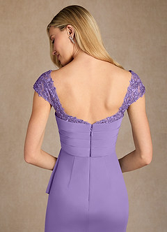 Azazie Belfast Mother of the Bride Dresses Tahiti Sheath Lace Mesh Dress image6