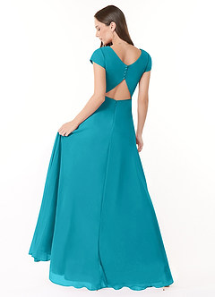 Azazie Hainsly Final Sale Jade A-Line Sweetheart Neckline Chiffon Dress image4