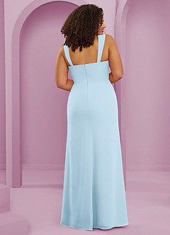 Barbie ♥ Azazie Bridesmaid Dresses Sky Blue Mermaid Pleated Chiffon Dress image7