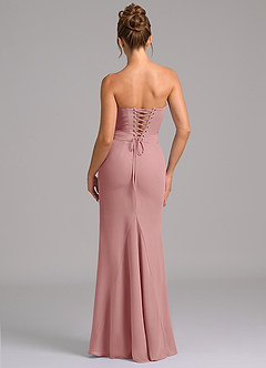 Azazie Sorrel Bridesmaid Dresses Dusty Rose Mermaid Corset Chiffon Dress image2