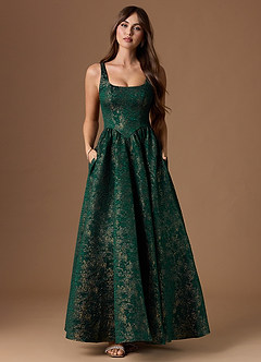 Bea Gilded Emerald Gown image3