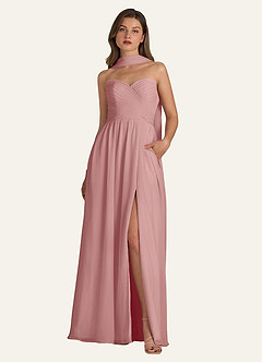 front Azazie 매칭 컬러 쉬폰 스카프