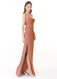 Azazie Mai Bridesmaid Dresses MAI TAI Sheath Pleated Chiffon Dress image3